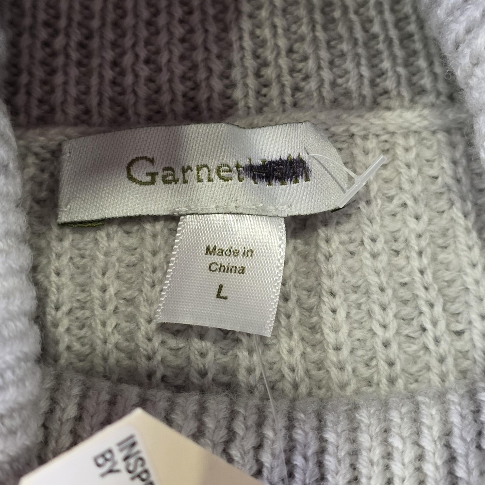 Garnet Hill Sweater Dress Womens Large Gray Merino Wool Turtleneck NWT NEW - Picture 7 of 15